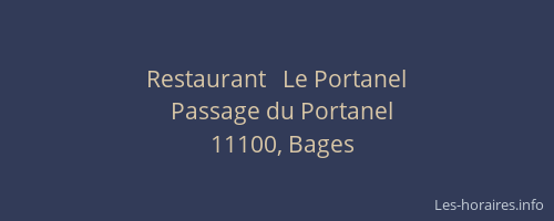 Restaurant   Le Portanel