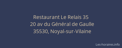 Restaurant Le Relais 35
