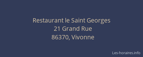 Restaurant le Saint Georges