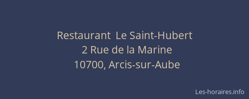 Restaurant  Le Saint-Hubert
