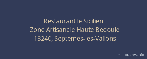Restaurant le Sicilien