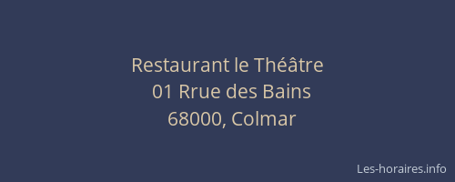 Restaurant le Théâtre