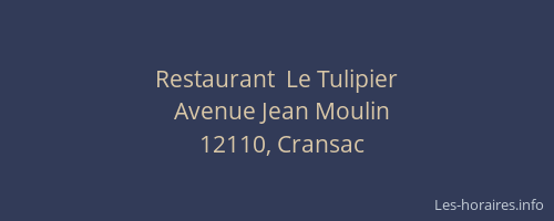 Restaurant  Le Tulipier