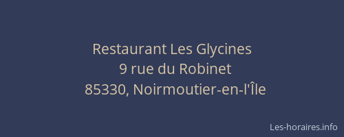 Restaurant Les Glycines