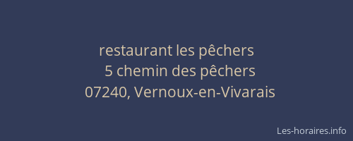 restaurant les pêchers