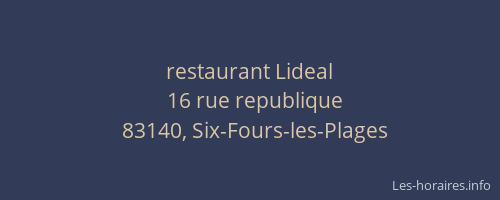 restaurant Lideal