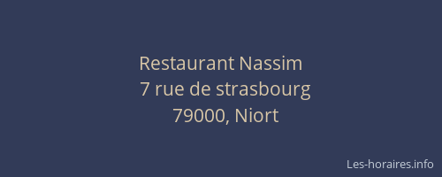 Restaurant Nassim