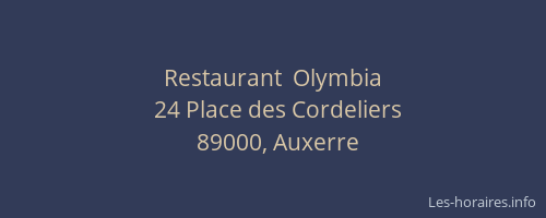 Restaurant  Olymbia