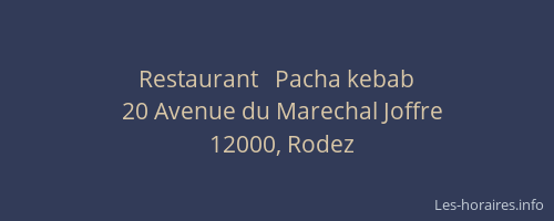 Restaurant   Pacha kebab