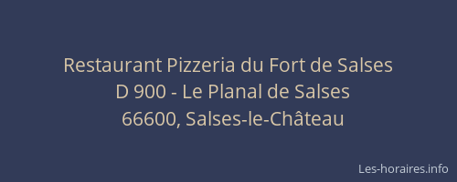 Restaurant Pizzeria du Fort de Salses