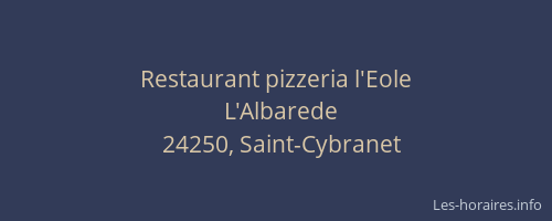Restaurant pizzeria l'Eole