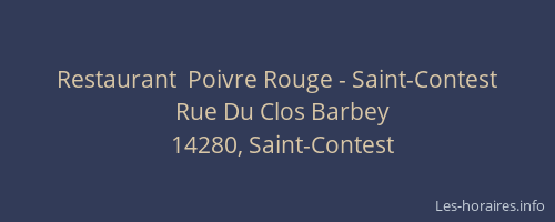 Restaurant  Poivre Rouge - Saint-Contest