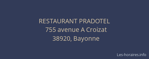 RESTAURANT PRADOTEL