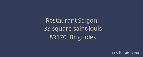 Restaurant Saigon