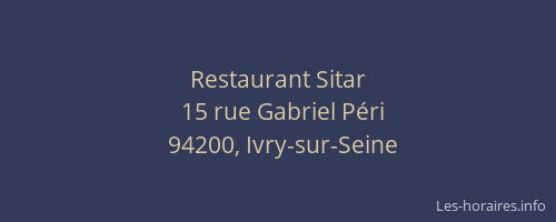 Restaurant Sitar