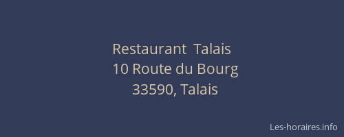 Restaurant  Talais