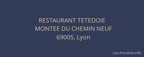 RESTAURANT TETEDOIE