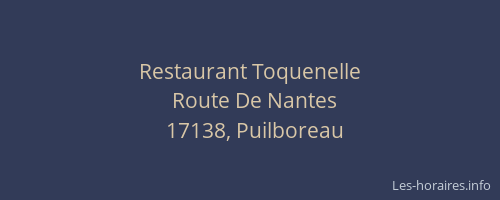 Restaurant Toquenelle