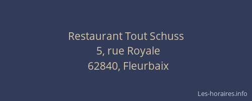 Restaurant Tout Schuss