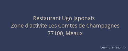 Restaurant Ugo japonais