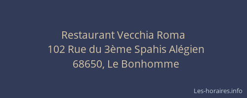 Restaurant Vecchia Roma