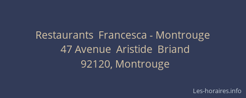 Restaurants  Francesca - Montrouge