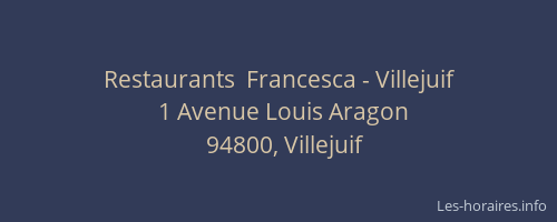 Restaurants  Francesca - Villejuif