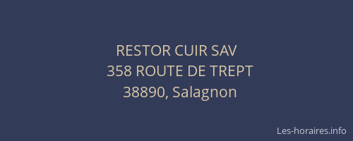 RESTOR CUIR SAV