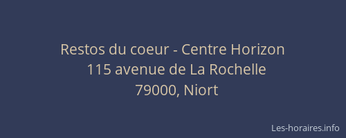 Restos du coeur - Centre Horizon