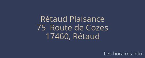 Rètaud Plaisance