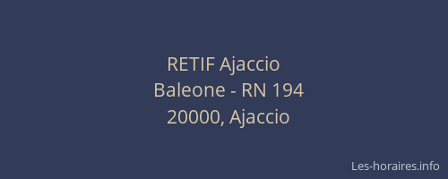 RETIF Ajaccio