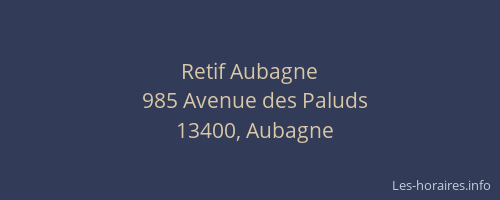 Retif Aubagne