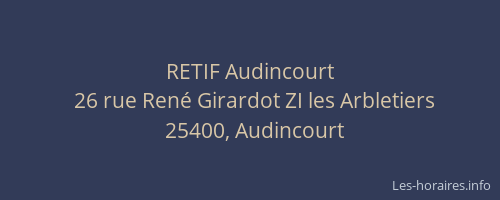 RETIF Audincourt