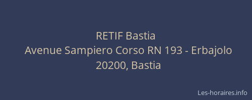 RETIF Bastia
