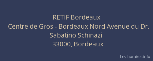 RETIF Bordeaux