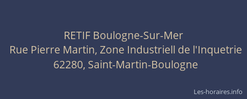 RETIF Boulogne-Sur-Mer