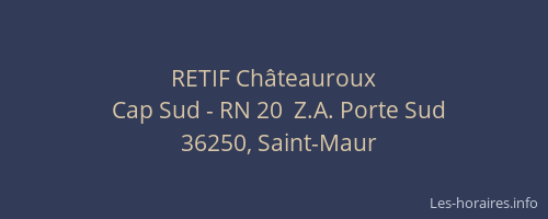 RETIF Ch&acirc;teauroux