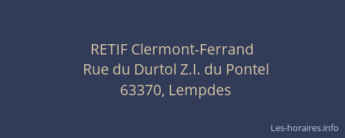 RETIF Clermont-Ferrand