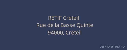 RETIF Cr&eacute;teil