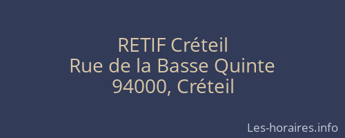 RETIF Créteil