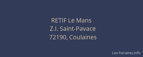 RETIF Le Mans