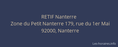 RETIF Nanterre