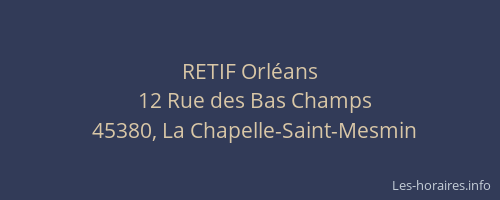 RETIF Orl&eacute;ans