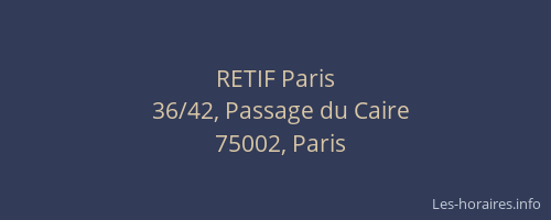 RETIF Paris