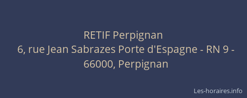 RETIF Perpignan