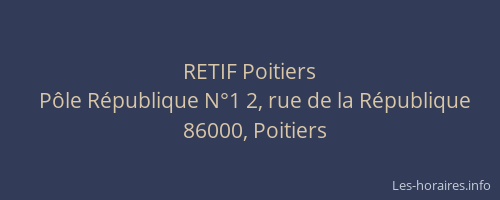 RETIF Poitiers