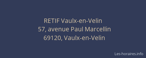 RETIF Vaulx-en-Velin