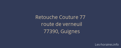 Retouche Couture 77