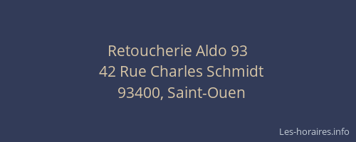 Retoucherie Aldo 93