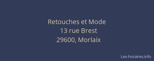 Retouches et Mode